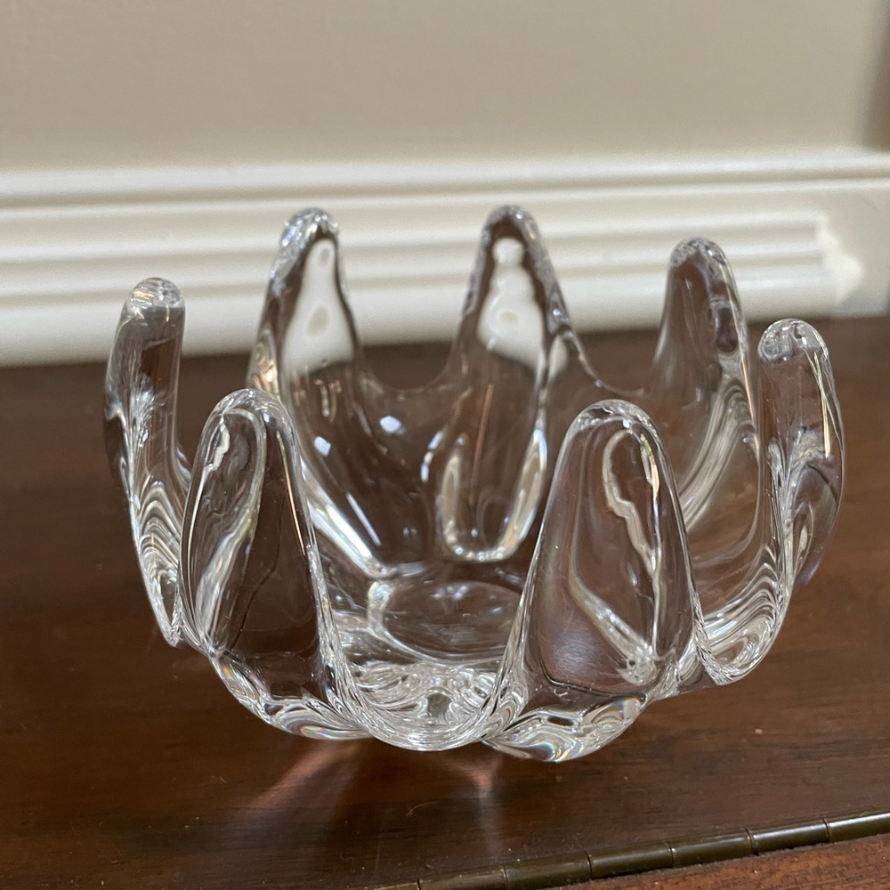 Art Vannes France Midcentury Art Glass Dish, 5” x 4”